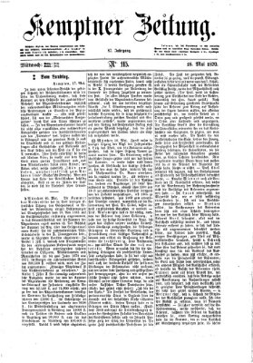 Kemptner Zeitung Mittwoch 18. Mai 1870