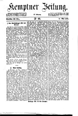 Kemptner Zeitung Samstag 21. Mai 1870