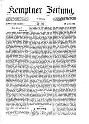 Kemptner Zeitung Sonntag 12. Juni 1870