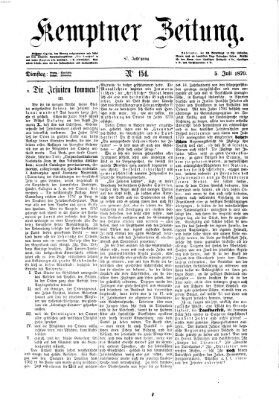 Kemptner Zeitung Dienstag 5. Juli 1870