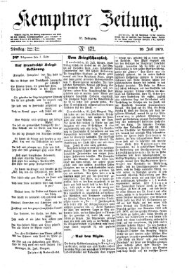 Kemptner Zeitung Dienstag 26. Juli 1870