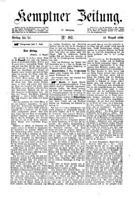 Kemptner Zeitung Freitag 12. August 1870