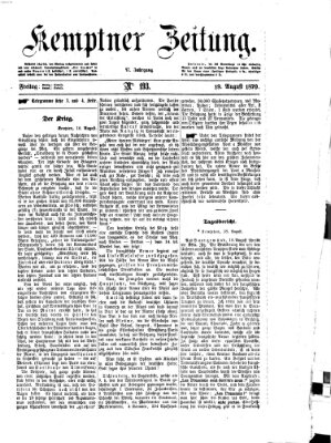 Kemptner Zeitung Freitag 19. August 1870