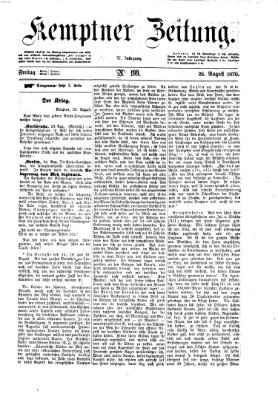 Kemptner Zeitung Freitag 26. August 1870