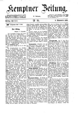 Kemptner Zeitung Freitag 9. September 1870