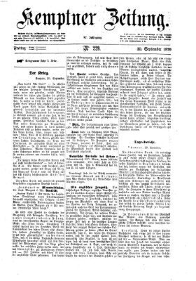 Kemptner Zeitung Freitag 30. September 1870