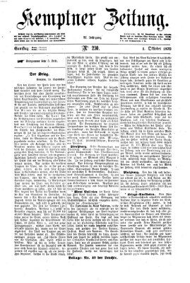 Kemptner Zeitung Samstag 1. Oktober 1870