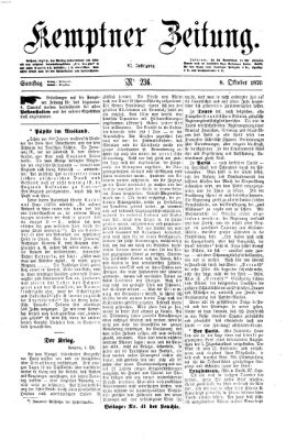 Kemptner Zeitung Samstag 8. Oktober 1870