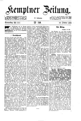 Kemptner Zeitung Donnerstag 13. Oktober 1870