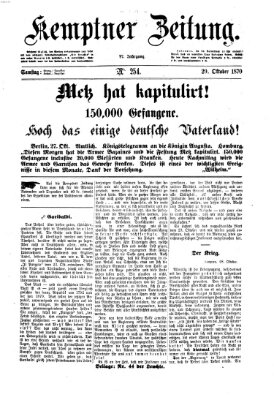 Kemptner Zeitung Samstag 29. Oktober 1870