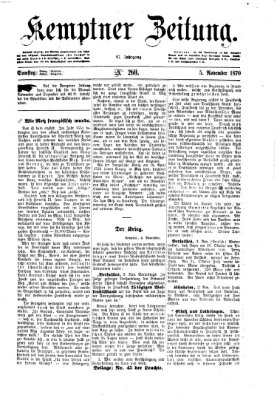 Kemptner Zeitung Samstag 5. November 1870