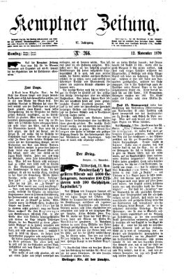 Kemptner Zeitung Samstag 12. November 1870