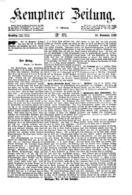 Kemptner Zeitung Samstag 19. November 1870