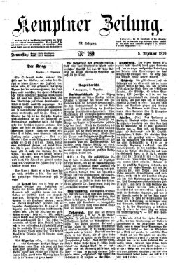 Kemptner Zeitung Donnerstag 8. Dezember 1870