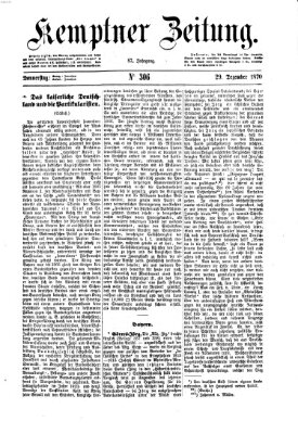 Kemptner Zeitung Donnerstag 29. Dezember 1870