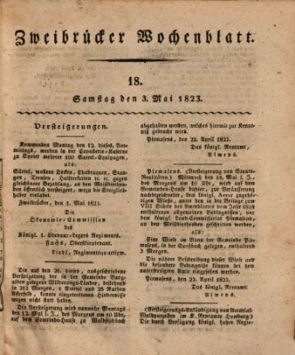 Zweibrücker Wochenblatt Samstag 3. Mai 1823