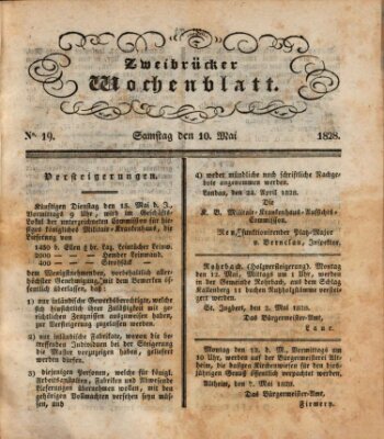 Zweibrücker Wochenblatt Donnerstag 10. Mai 1838