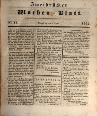 Zweibrücker Wochenblatt Mittwoch 2. Mai 1832