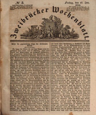 Zweibrücker Wochenblatt Freitag 17. Januar 1834