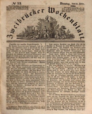 Zweibrücker Wochenblatt Dienstag 11. Februar 1834