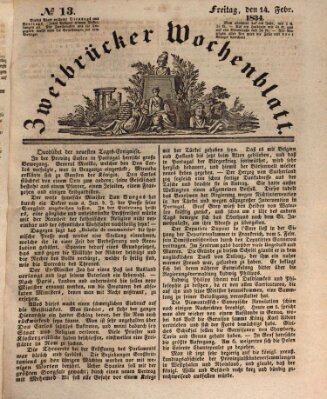 Zweibrücker Wochenblatt Freitag 14. Februar 1834