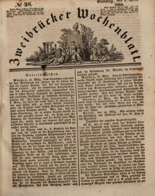 Zweibrücker Wochenblatt Dienstag 1. April 1834