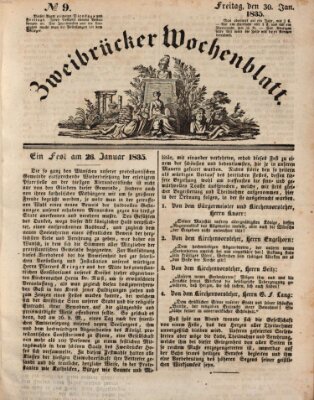 Zweibrücker Wochenblatt Freitag 30. Januar 1835