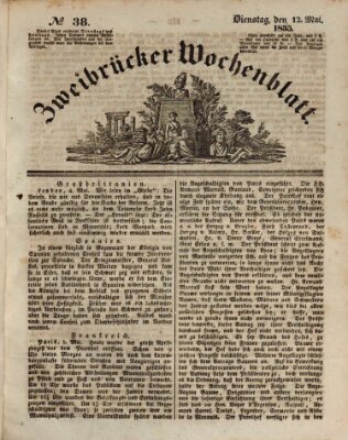 Zweibrücker Wochenblatt Dienstag 12. Mai 1835