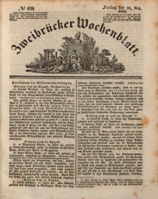 Zweibrücker Wochenblatt Freitag 28. August 1835