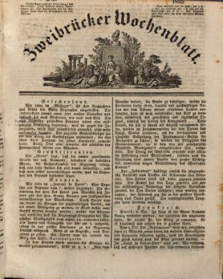 Zweibrücker Wochenblatt Freitag 16. Oktober 1835