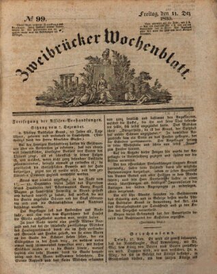 Zweibrücker Wochenblatt Freitag 11. Dezember 1835