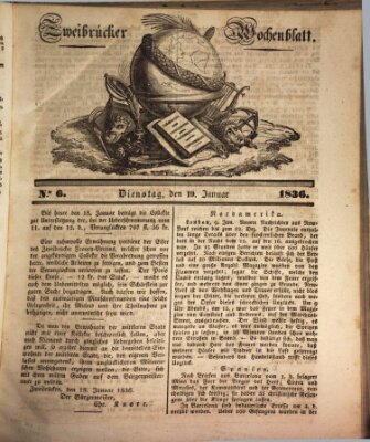 Zweibrücker Wochenblatt Dienstag 19. Januar 1836