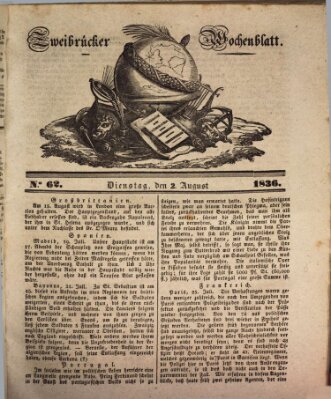 Zweibrücker Wochenblatt Dienstag 2. August 1836