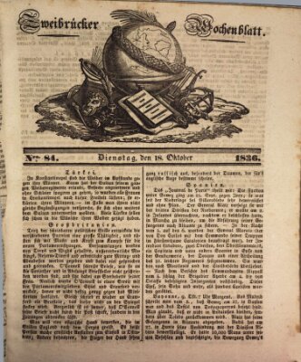 Zweibrücker Wochenblatt Dienstag 18. Oktober 1836