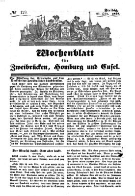 Wochenblatt für Zweibrücken, Homburg und Cusel (Zweibrücker Wochenblatt) Freitag 27. Oktober 1837