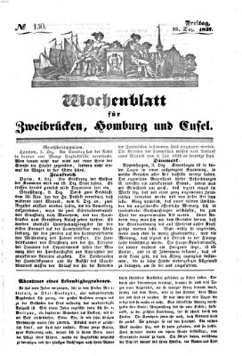 Wochenblatt für Zweibrücken, Homburg und Cusel (Zweibrücker Wochenblatt) Freitag 15. Dezember 1837