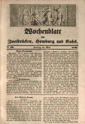 Wochenblatt für Zweibrücken, Homburg und Cusel (Zweibrücker Wochenblatt) Freitag 11. Mai 1838