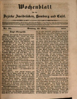 Wochenblatt für die Bezirke Zweibrücken, Homburg und Cusel (Zweibrücker Wochenblatt) Sonntag 20. März 1842