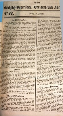 Wochenblatt für den Königlich-Bayerischen Gerichtsbezirk Zweibrücken (Zweibrücker Wochenblatt) Freitag 26. Januar 1849