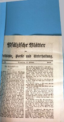 Wochenblatt für den Königlich-Bayerischen Gerichtsbezirk Zweibrücken (Zweibrücker Wochenblatt) Sonntag 11. Februar 1849