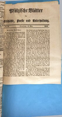 Wochenblatt für den Königlich-Bayerischen Gerichtsbezirk Zweibrücken (Zweibrücker Wochenblatt) Dienstag 13. März 1849