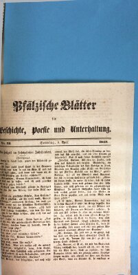 Wochenblatt für den Königlich-Bayerischen Gerichtsbezirk Zweibrücken (Zweibrücker Wochenblatt) Sonntag 8. April 1849