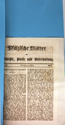 Wochenblatt für den Königlich-Bayerischen Gerichtsbezirk Zweibrücken (Zweibrücker Wochenblatt) Freitag 13. April 1849