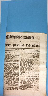 Wochenblatt für den Königlich-Bayerischen Gerichtsbezirk Zweibrücken (Zweibrücker Wochenblatt) Sonntag 29. April 1849