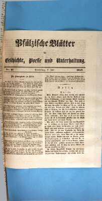 Wochenblatt für den Königlich-Bayerischen Gerichtsbezirk Zweibrücken (Zweibrücker Wochenblatt) Sonntag 8. Juli 1849