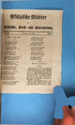 Wochenblatt für den Königlich-Bayerischen Gerichtsbezirk Zweibrücken (Zweibrücker Wochenblatt) Sonntag 22. Juli 1849