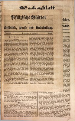 Wochenblatt für den Königlich-Bayerischen Gerichtsbezirk Zweibrücken (Zweibrücker Wochenblatt) Freitag 7. September 1849