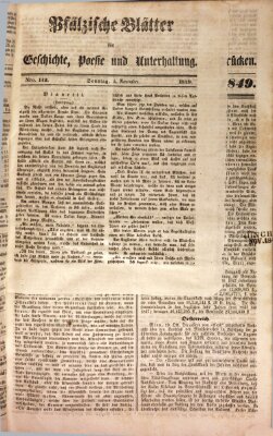 Wochenblatt für den Königlich-Bayerischen Gerichtsbezirk Zweibrücken (Zweibrücker Wochenblatt) Dienstag 6. November 1849