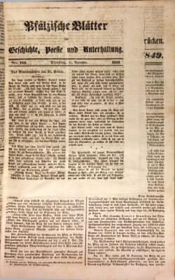 Wochenblatt für den Königlich-Bayerischen Gerichtsbezirk Zweibrücken (Zweibrücker Wochenblatt) Freitag 30. November 1849