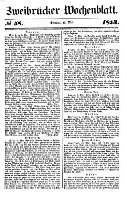 Zweibrücker Wochenblatt Sonntag 15. Mai 1853